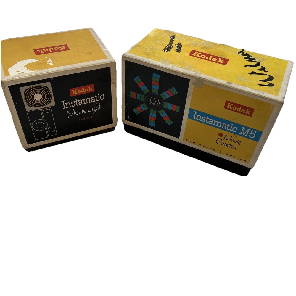 Kodak Instamatic M5 Movie Camera And Instamatic Movie Light Model 1 * Read Notes